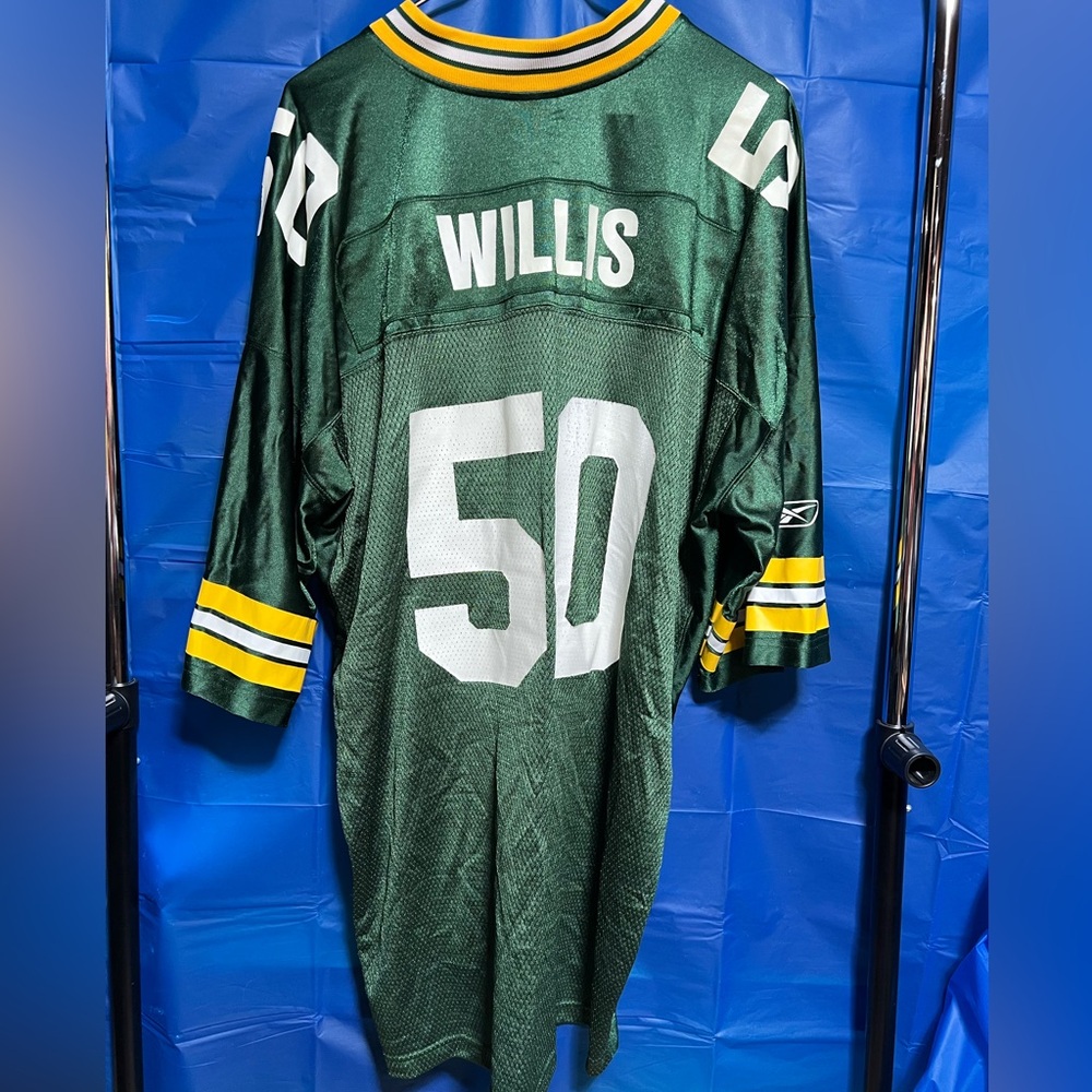 Vintage Green Bay Packers Jersey #50 Willis size 2XL (2aq)
